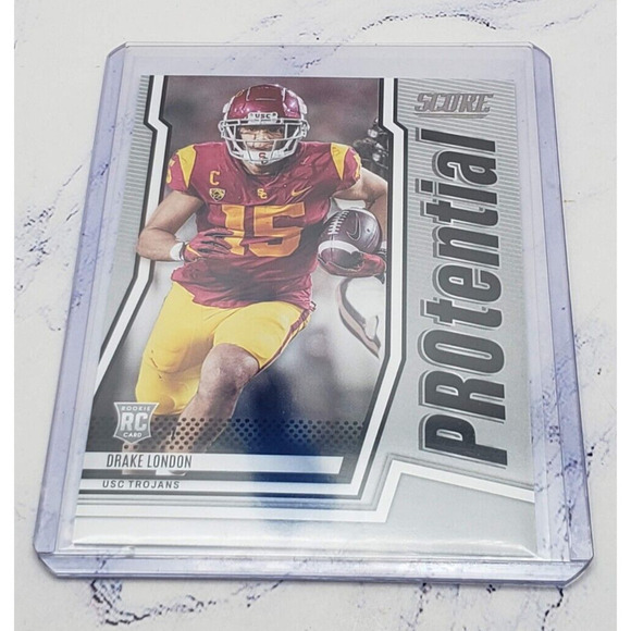 2022 Panini Score Protential Drake London Rookie Card #P-DL Atlanta Falcons USC - Picture 3 of 4